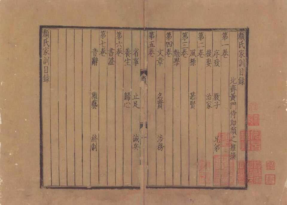 颜氏家训